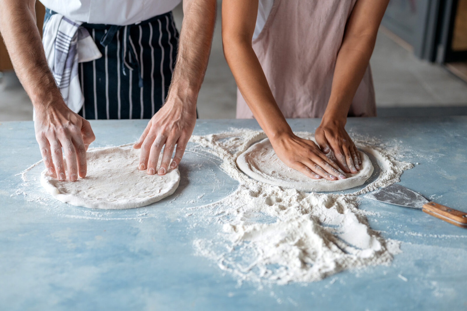 Pizza Bread is in Making process